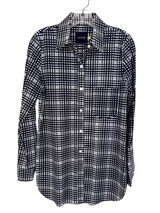 Lysse Tops - Lysse Women’s Button-Down Shirt. Black Plaid. Size Small